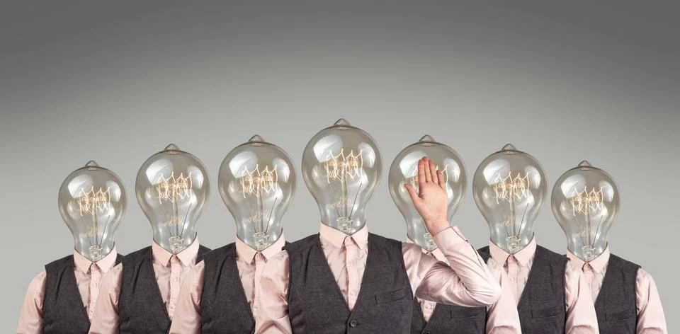 Lightbulb Heads Stock Illustration