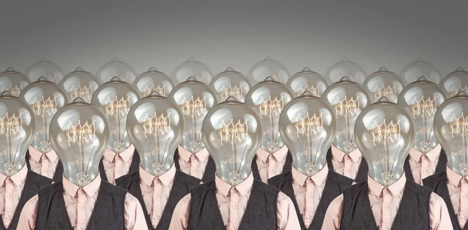 Lightbulb Heads Stock Illustration