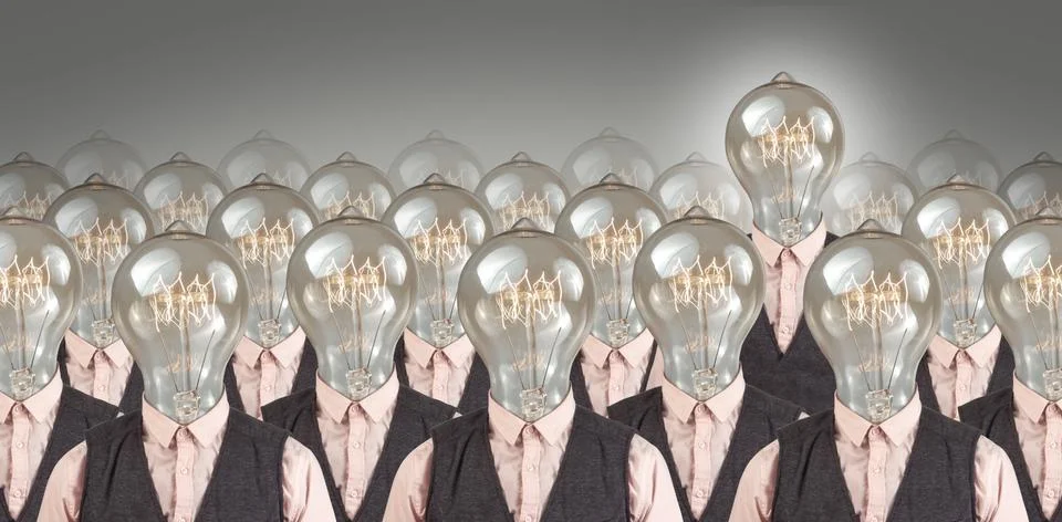 Lightbulb Heads Stock Photos