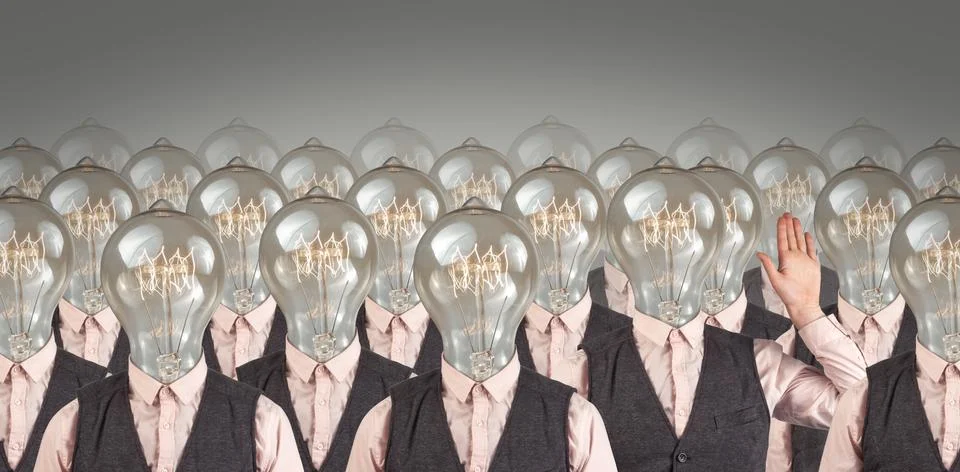Lightbulb Heads Stock Photos