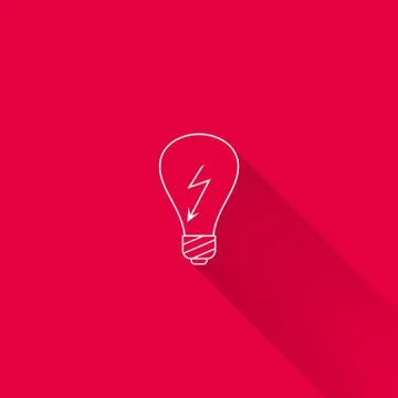 Lightbulb with high voltage sign Stock-Illustration