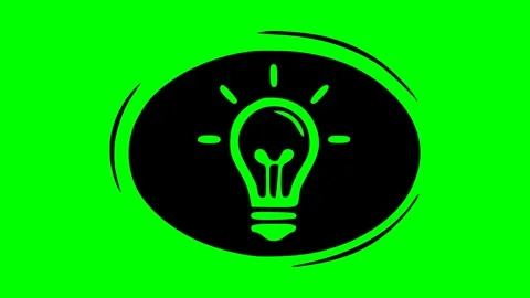 Lightbulb icon animation Stock Footage 335173703