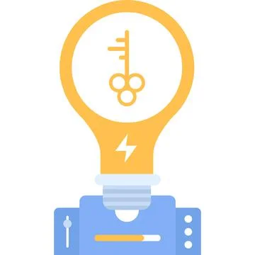 Lightbulb icon creativity and idea vector symbol Stock Illustration