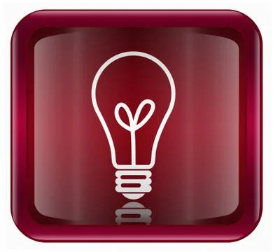 Lightbulb icon dark red, isolated on white background Иллюстрация