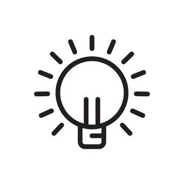 Lightbulb icon design logo template isolated illustration Stock Illustration