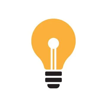 Lightbulb icon design template illustration isolated Stock Illustration