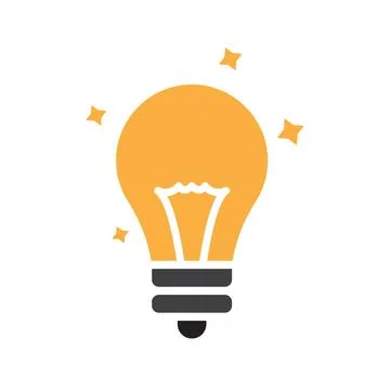 Lightbulb icon design template isolated illustration Stock Photos