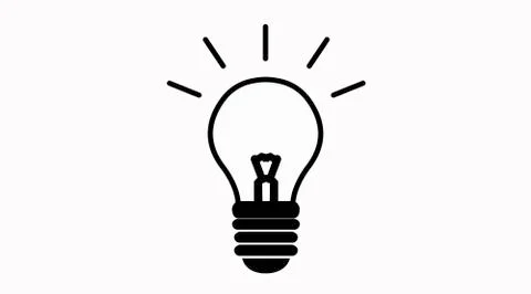 Lightbulb Icon. Idea Icon. Stock Illustration