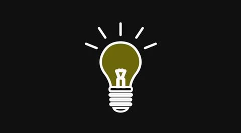 Lightbulb Icon. Idea Icon. Stock Illustration