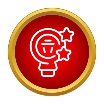 Lightbulb icon representing creativity and new ideas 스톡 일러스트