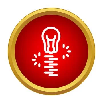 Lightbulb icon shining with new idea concept Illustrazione stock