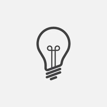 Lightbulb icon vector illustration, idea icon, lamp icon design Stock Illustration