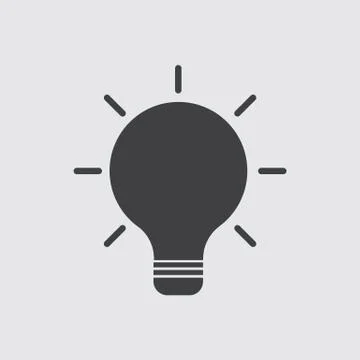 Lightbulb icon, Vector Lightbulb icon eps10. Stock Illustration