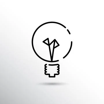 Lightbulb icon on a white background Stock Illustration