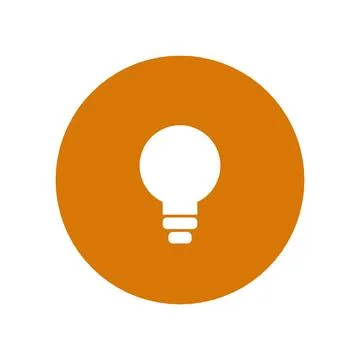 Lightbulb Idea Icon Color Circle Button Business Finance Symbol Vector Stock Illustration