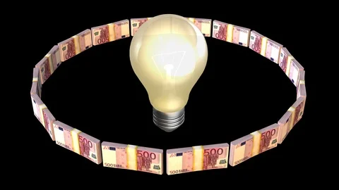 Lightbulb idea money Stock Footage 86002031