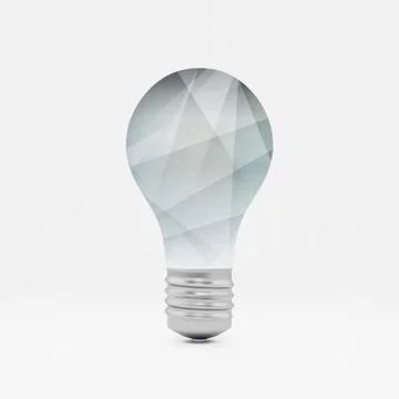 Lightbulb idea symbol. 3d vector illustration. Can be used for y Illustrazione stock