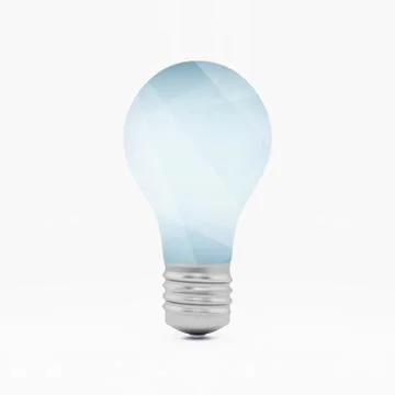 Lightbulb idea symbol. 3d vector illustration Illustrazione stock