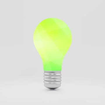 Lightbulb idea symbol. 3d vector illustration Illustrazione stock