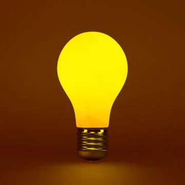 Lightbulb idea symbol. 3d vector illustration Stock Illustration