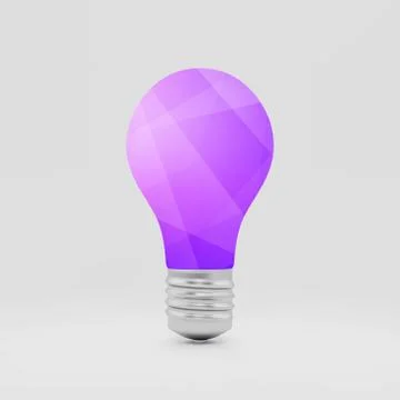 Lightbulb idea symbol. 3d vector illustration Stock Illustration