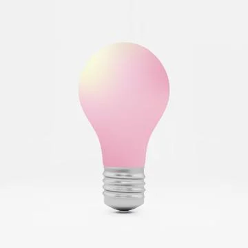 Lightbulb idea symbol. 3d vector illustration Stock Illustration