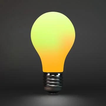 Lightbulb idea symbol. 3d vector illustration Stock Illustration