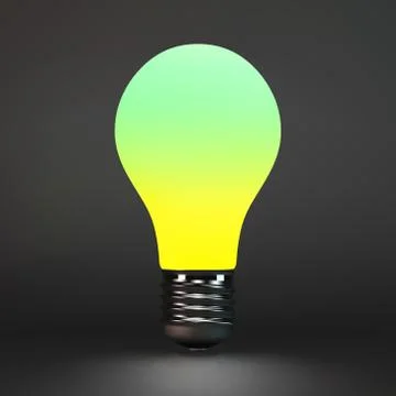 Lightbulb idea symbol. 3d vector illustration Illustrazione stock