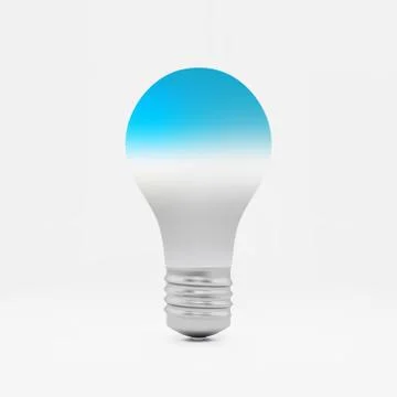 Lightbulb idea symbol. 3d vector illustration Illustrazione stock
