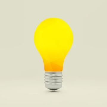 Lightbulb idea symbol. 3d vector illustration Stock Illustration