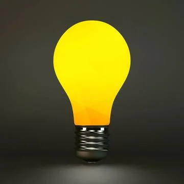 Lightbulb idea symbol. 3d vector illustration. Lightbulb idea symbol. 3d v... Foto stock