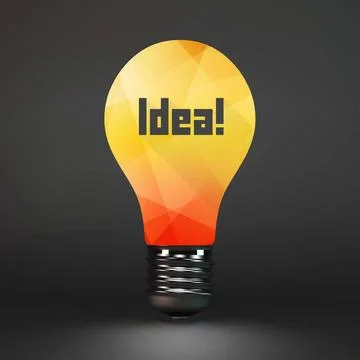 Lightbulb idea symbol. 3d vector illustration. Lightbulb idea symbol. 3d v... Stock Photos