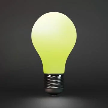 Lightbulb idea symbol. 3d vector illustration. Lightbulb Idea Symbol. 3d V... Stock Photos