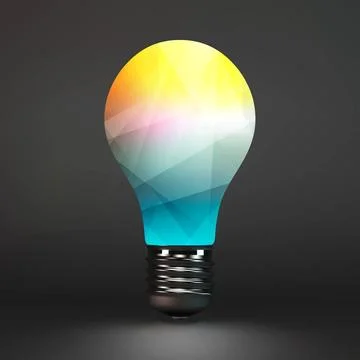 Lightbulb idea symbol. 3d vector illustration. Lightbulb idea symbol. 3d v... Stock Photos