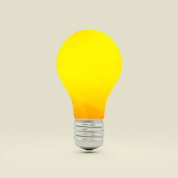 Lightbulb idea symbol. 3d vector illustration. Lightbulb idea symbol. 3d v... Foto stock