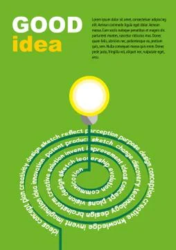 Lightbulb ideas concept. Vector illustration. Stock Illustration