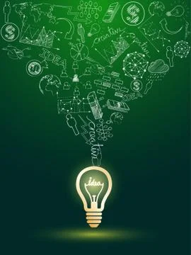 Lightbulb ideas Stock Illustration