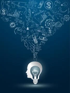 Lightbulb ideas Stock Illustration
