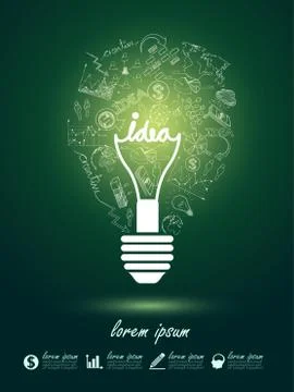 Lightbulb ideas Illustrazione stock