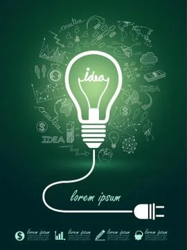 Lightbulb ideas Stock Illustration