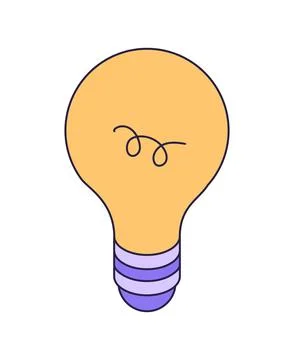Lightbulb in isometric style. Concept of innovation, creativity, creative Stock Illustration