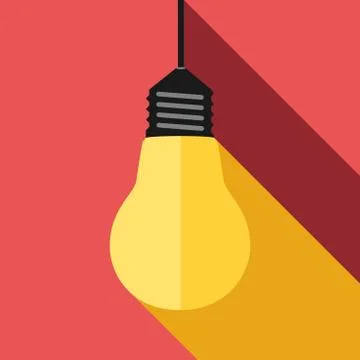 Lightbulb, light and shadow Stock Illustration