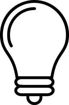 Lightbulb Line Icon Design Stock Illustration