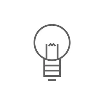 Lightbulb line icon Stock Illustration