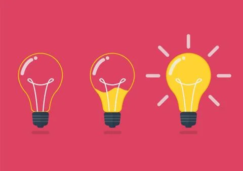 Lightbulb with liquid inside Illustrazione stock