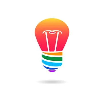 Lightbulb logo 스톡 일러스트