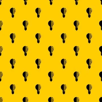 Lightbulb with microcircuit pattern Stock Illustration