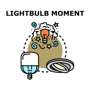 Lightbulb moment finding creative business solutions 库存插图