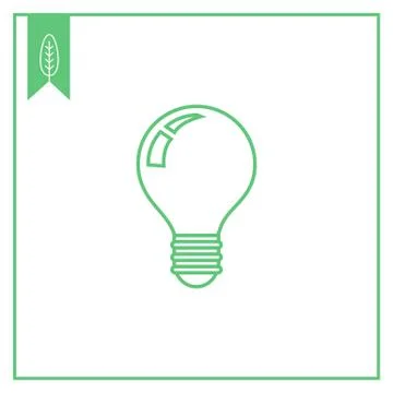 Lightbulb outline Stock Illustration