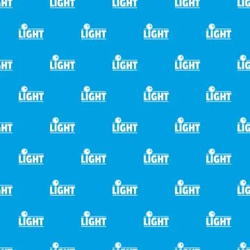 Lightbulb pattern seamless blue Stock Illustration